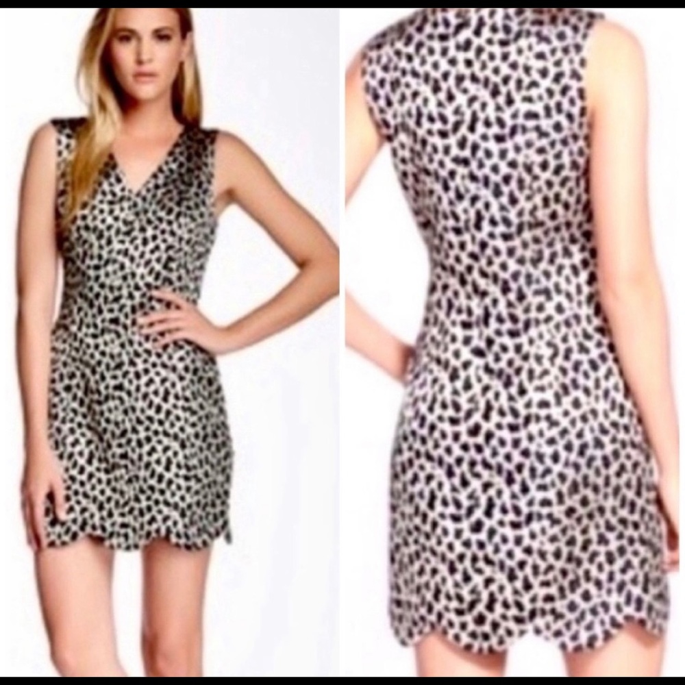 CECE Mini Dress leopard jacquard metallic gold 12